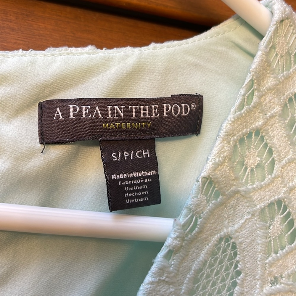 A Pea in the Pod dress size S mint green - Picture 2 of 8